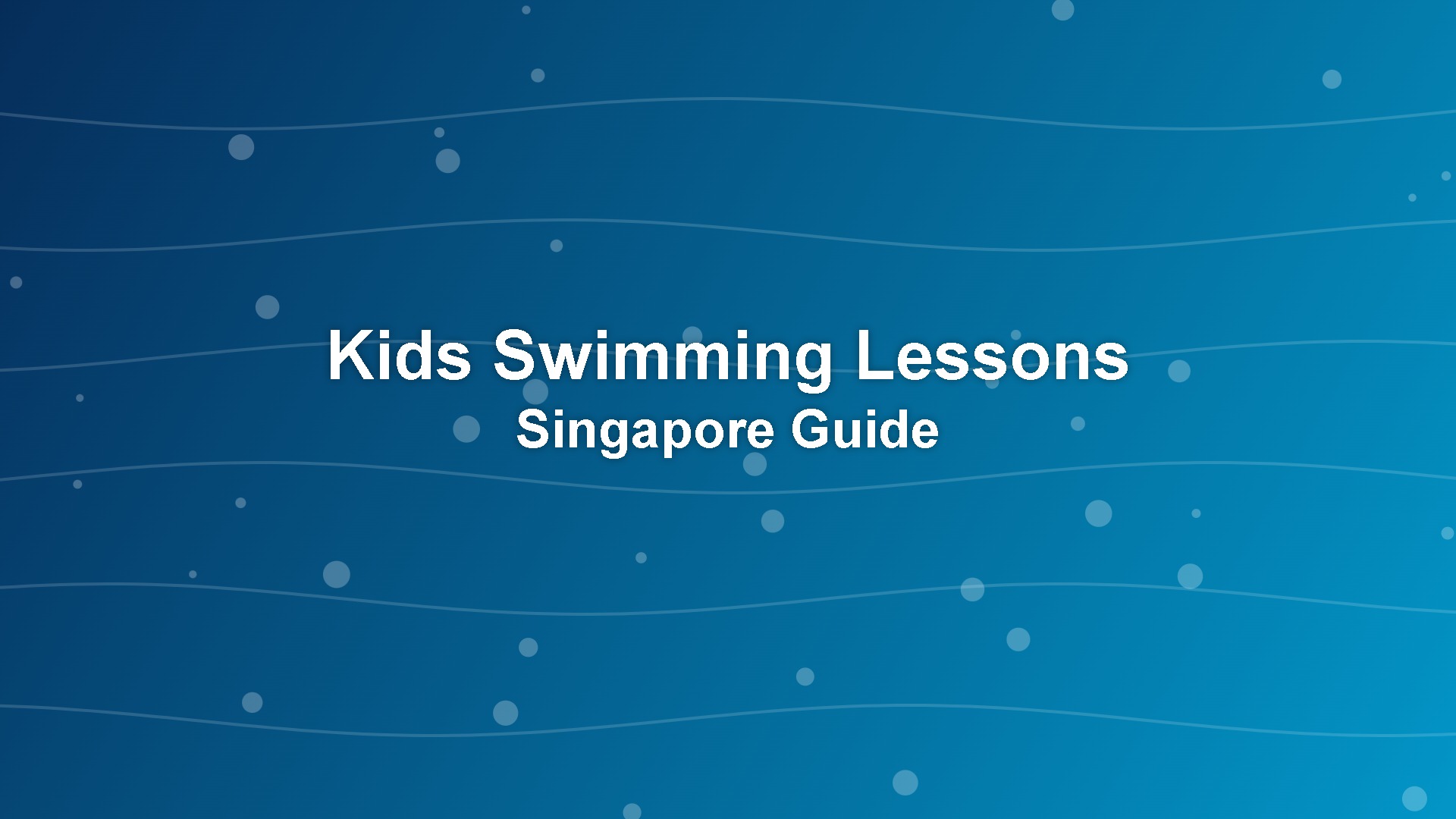 children's swimming lessons Singapore