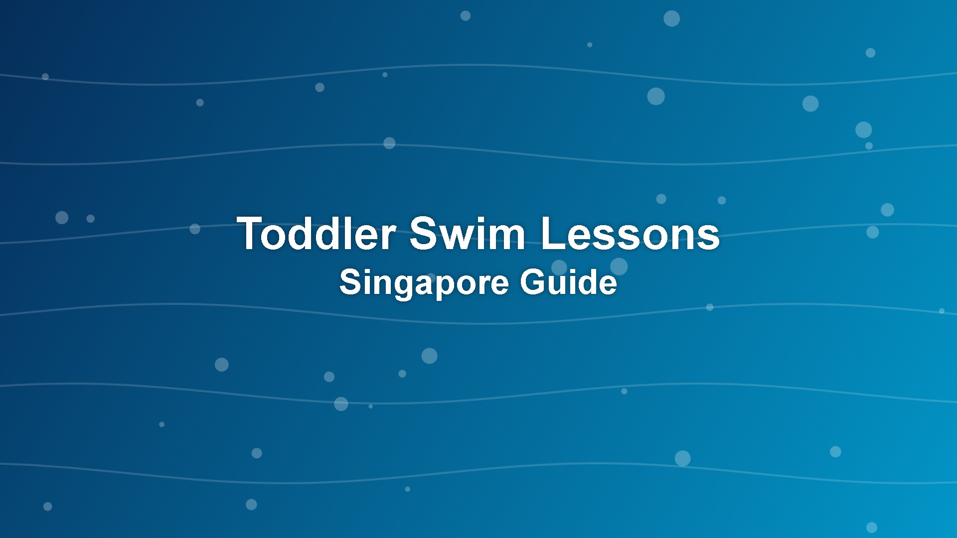 toddler swimming lessons Singapore